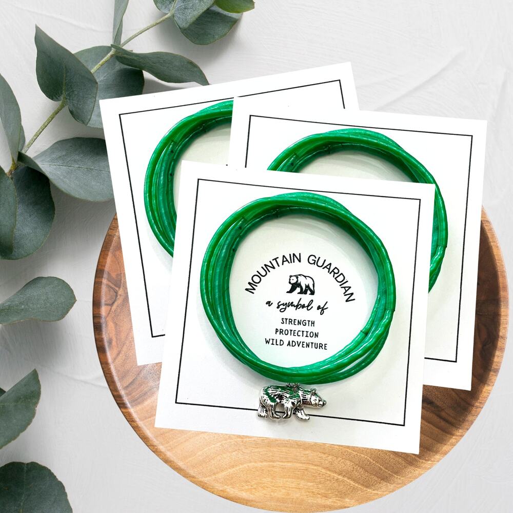 NWT Bear Bracelet Pendant Gift Green